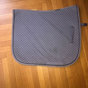 Dover Dressage Saddle Pad -Grey w/black piping